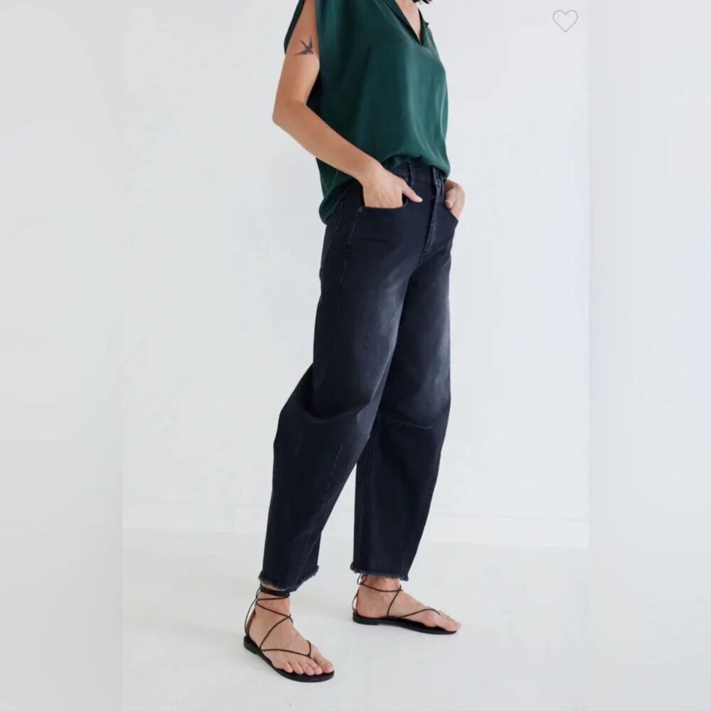 Ruti Fearless Wide Leg Jeans in Black size 4 US 14